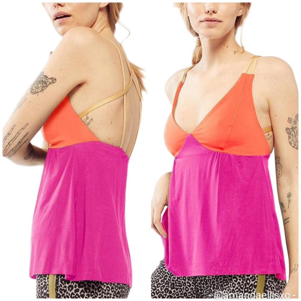 Fierce + Regal The Strappy Tank Color Block Top